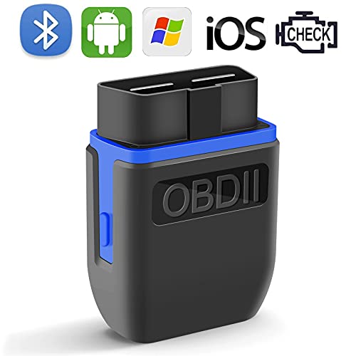 OBD2 Scanner Bluetooth 4.0 Code Reader Adapter for iPhone iOS Android Windows, Car Auto ODB2 OBDII Diagnostic Scan Tool for Check Engine Lights