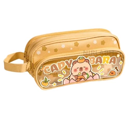 Image of Zqiue Multi-Functional Soft Pencil Case for Girls - Large Capacity Zipper Pouch with Multiple Compartments - Aesthetic Stationery Organizer for School, College & Office