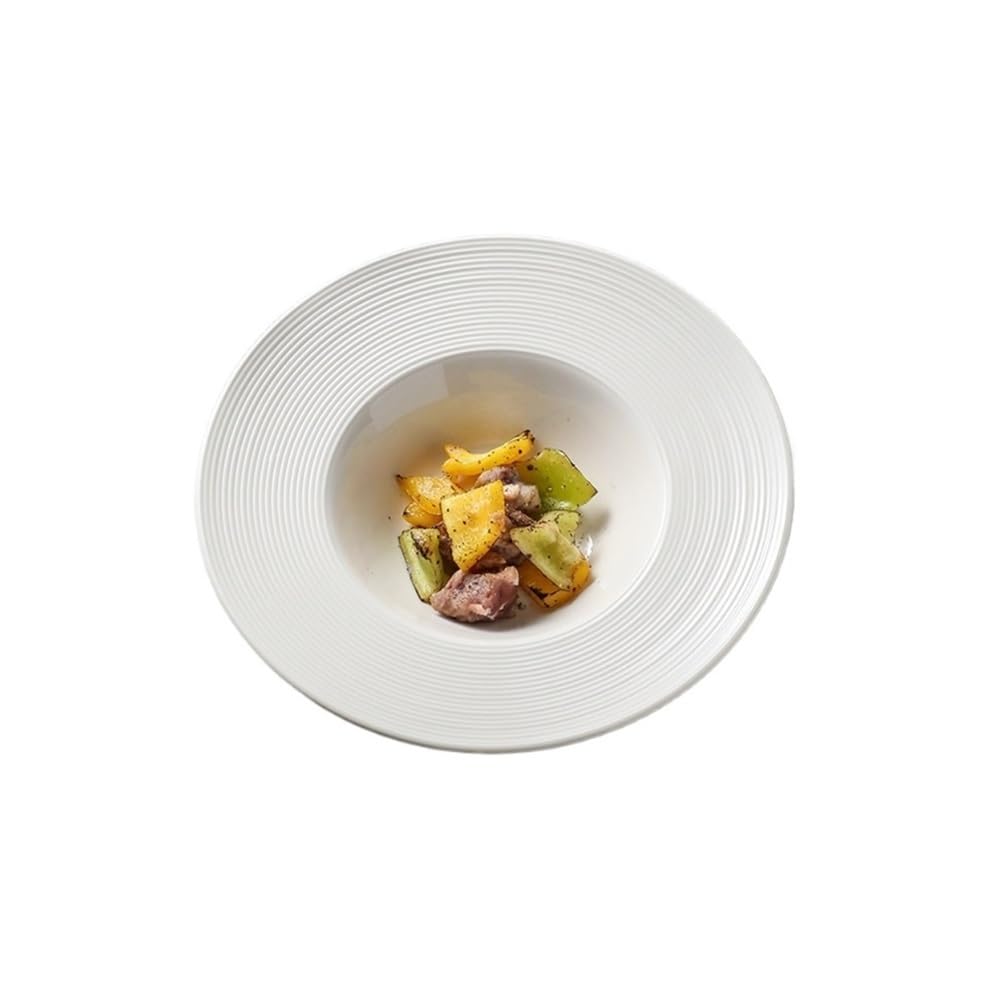 Platos para la cena, Plato de espagueti de cerámica, platillo volador, sombrero de paja, cuenco, plato de espagueti, plato de sopa occidental, vajilla for restaurante occidental Juego de vajilla(9inch