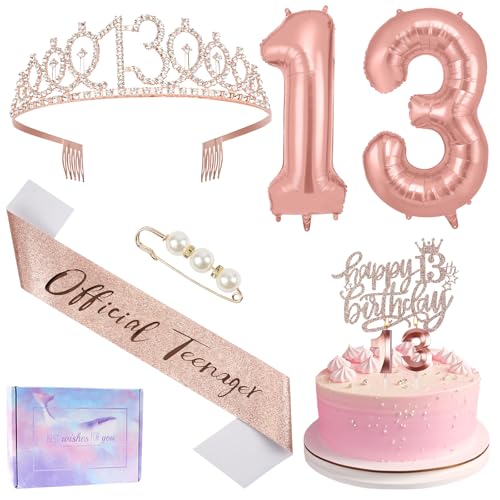 13° compleanno corona oro rosa