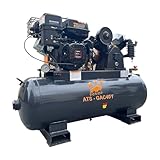 40 Gallon Air Compressor - 15HP 420cc Gasoline Engine, 175 psi Max Pressure, 24 CFM, 2 Stage Compression For Sandblasting, Impact Wrenches, Spray Guns