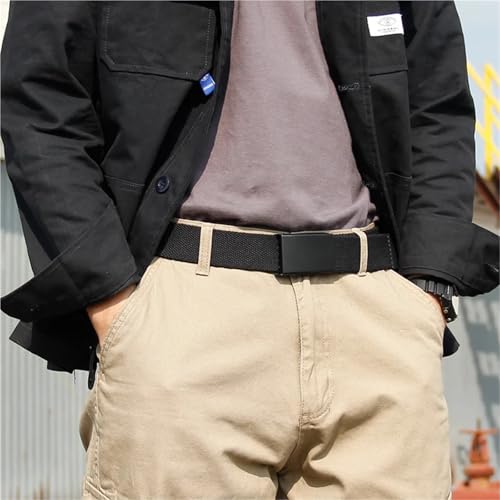 Plus LONG Size Canvas Belts Men Black Automatic Buckle Unisex Women Large Big Size Jeans Belts3