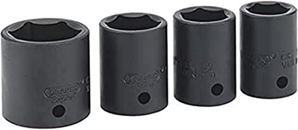 Draper 41686 1/2-inch Square Drive Hi-Torq Metric Impact Socket Set (4 Pieces)