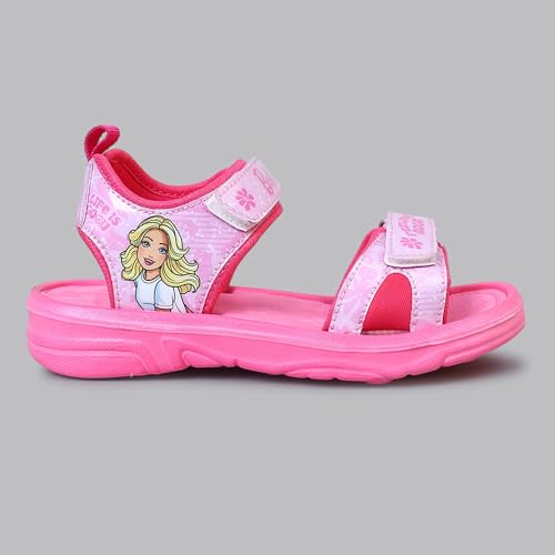 Image of Kidsville Official Barbie Printed Sandals For Kids Girls Anti-Skid Comfortable | Adjustable Double Strap Closure | Flexible & Lightweight Footwear for Baby