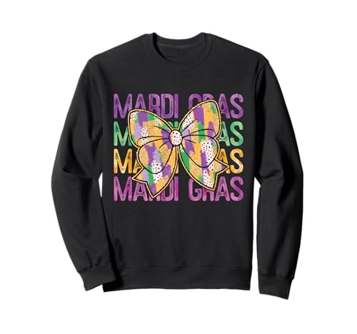 Mardi Gras Bow Carnival Parade Party Fat Tuesday Estética Sudadera