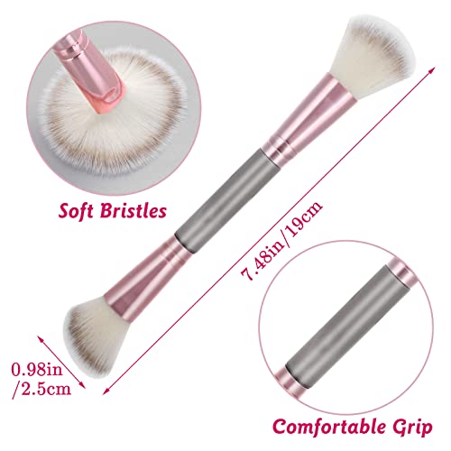 Wllhyf Foundation Makeup Brush, Double Ended Powder Foundation Brush Flawless Powder Brush, Beauty Cosmetic Foundation Powder Blusher Eyeshadow Blending Concealer Highlight Brushes #TOP2