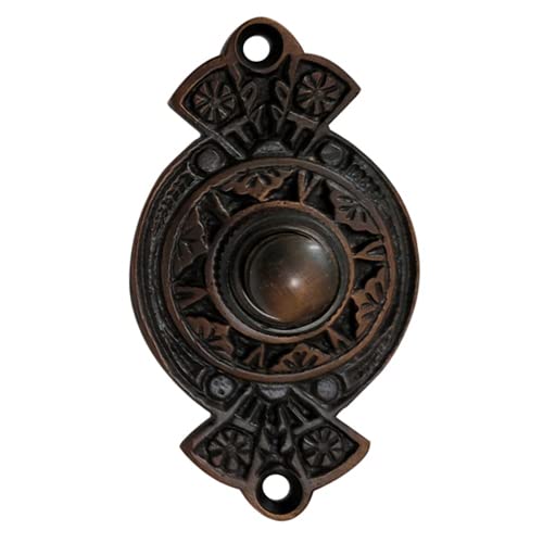 Adonai Hardware Designer Brass Bell Push or Door Bell or Push Button - Oil Rubbed Bronze
