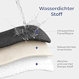 Dreamzie - wasserdichte Decke 218x228 cm - Hundedecke Sofa und Bett - Reversible Decke Wasserdicht aus Sherpa-Fleece - Waschbar - Dunkelgrau