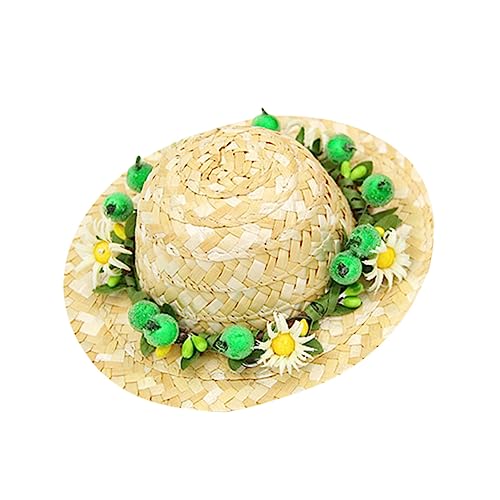 Milisten Sombrero de para Perros con Diseño de Margarita Verde Accesorio para Mascotas para Fiestas