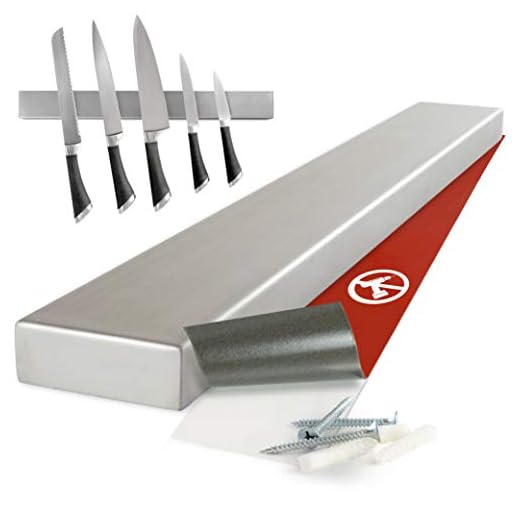 Moritz & Moritz Barra Magnetica para Cuchillos 40 cm - Cuchillero Magnetico - Universal - Acero Inoxidable Cuchillero Magnetico - para Herramientas Otros Utensilios y Organizacion