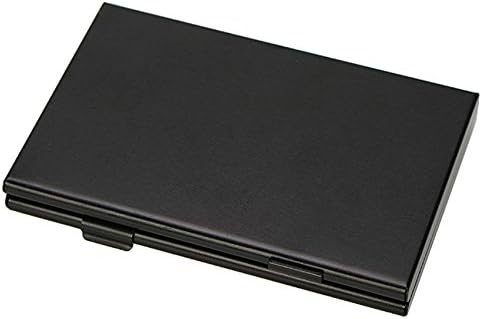 Aluminium Memory Card Storage Box Protecter Case. 4x for SD Card 8 x Micro SIM Card (Black)