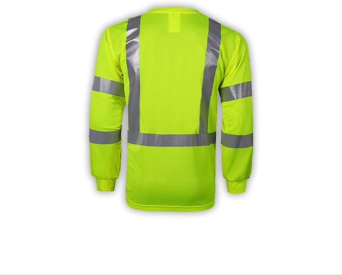 TLB135C-3 High Visibility Long Sleeve Birdseye T-shirt, Class 3, Lime