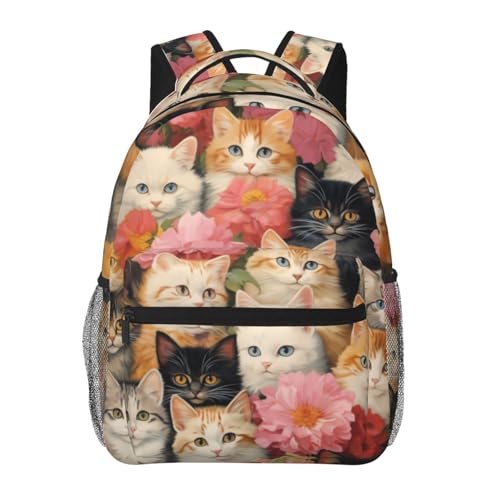 amepay Mochila de trem vintage, mochilas para viagens, mochila de presente para crianças, mochila casual para laptop, 29 x 14 x 40 cm, Cat01, 11.4 x 5.9 x 15.7 inches, Mochilas Daypack