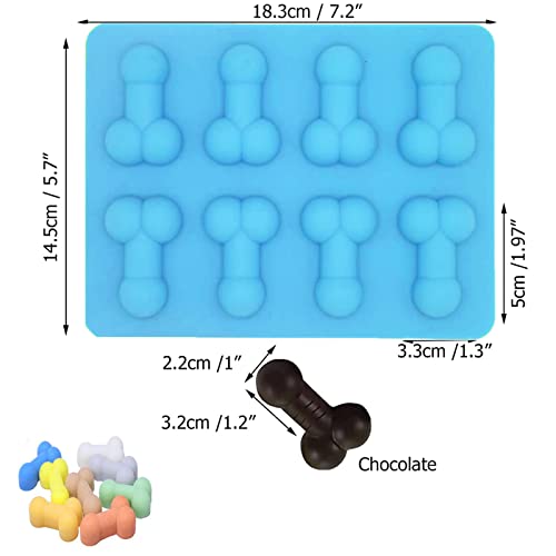 Molde para Cubos de Hielo de Silicona 2 Piezas Azul miniatura 2