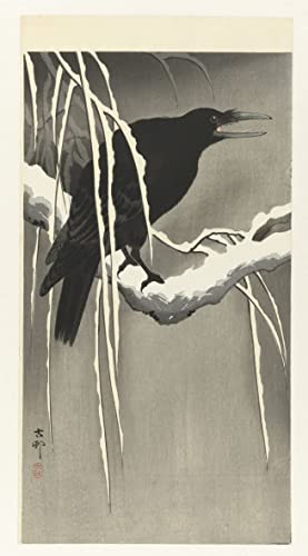 Affiche Deux Bernaches en vol Ohara Koson | Toile d'art japonais pour décoration murale 60x90cm