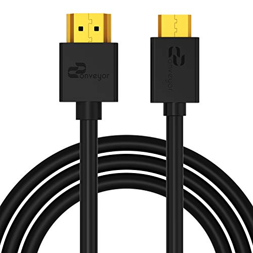 Mini HDMI to Standard HDMI Cable 6 Feet and do HDMI to Mini HDMI, 18Gbps 4K60hz High Speed Support HDR and ARC Compatible with Sony XR500, Nikon D500 D810, Canon XA40 XA50 XA55, Raspberry Pi Zero