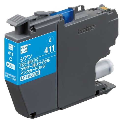 ecorica ブラザー LC411C シアン 染料インク