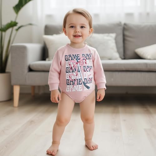 Newborn Baby Boy Girl Hockey Outfit Long Sleeve Hockey Embroidery Bubble Oversized Sweatshirt Romper Fall Bodysuit2