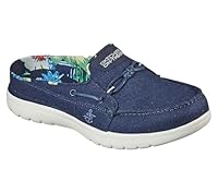 Skechers Damen On-The-go Flex-Salzwasser Bootsschuh, Marineblau, 38 EU Schmal