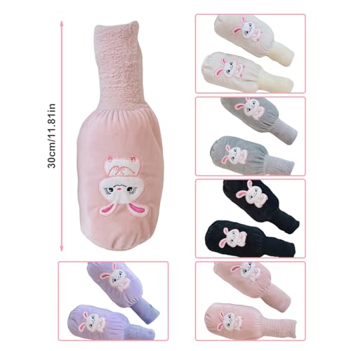 Winter Warmth Oversleeve Gloves For Kids With Cartoon Rabbits Thicken Arm Sleeve Fingerless Gloves For Student Daily Use3