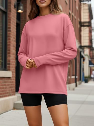 Trendy Queen Womens Oversized Long Sleeve T Shirts 2025 Basic Crewneck Tee Fall Tops Casual Workout Y2K Clothes
