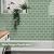 10-Sheet Thick Peel and Stick Kitchen Backsplash Tiles, 3D Subway Waterproof Self-Adhesive Wall Tile Stick on Backsplash for Kitchen and Bathroom(Green,12"×12")