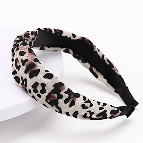 Image of DRESHOW 8 Pack Knotted Headbands for Women Wide Turban Headband Yoga Exercise Ribbing Hair Hoop Hair Bands Accessories
