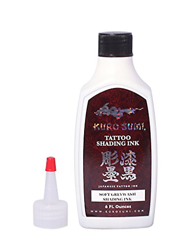 Kuro Sumi Tattoo Ink, Soft Gray Wash, 6 Ounce