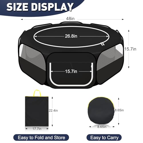 Viscoo Portable Small Animals Playpen, Waterproof Guinea Pig Playpen For Indoor, Small Pet Pop Up Playpen Outdoor For Hamster/Rabbit/Chinchilla/Chick/Ferret/Hedgehog thumb #4