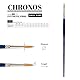 Escoda Chronos Series 3151 Künstler-Aquarell- und Acrylpinsel, synthetische Toray-Faser und rote Zobelmischung, spitz rund, Größe 6