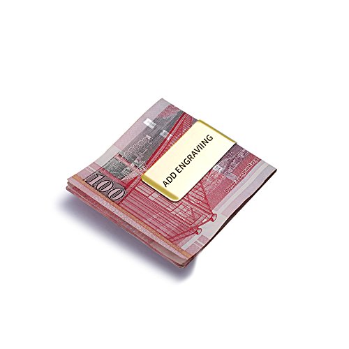 Personalized 925 Sterling Silver Money Clip Engraved Custom Made with Any Names (Golden)2