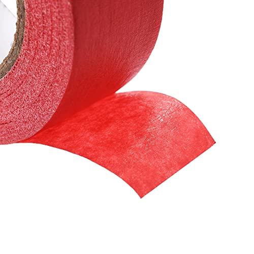 Image of uxcell 3Pcs 25mm 1 inch Wide 20m 21 Yards Masking Tape Painters Tape Rolls Red