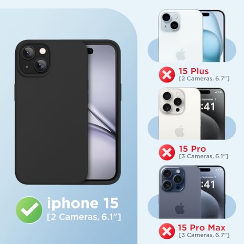 Image of GolbinBox Magnetic for iPhone 15 Case, Silicone Cover, Black