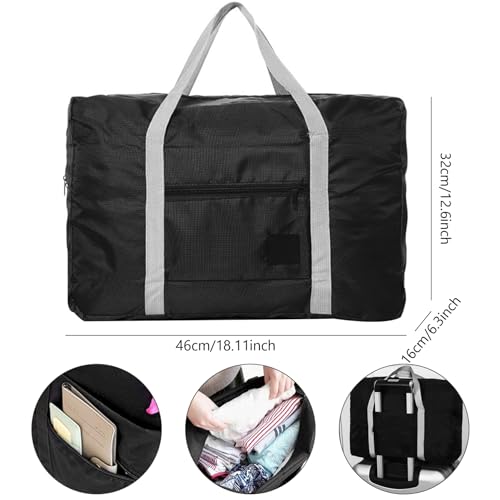 Travel Duffel Bag Foldable Weekend Hand Luggage Case for Travel Overnight Bag with Trolley Sleeve Carry on Luggage Gifts for Women Men Overnight2
