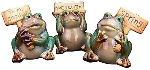 Statue de grenouille mignonne pour salon et décoration de bureau chic