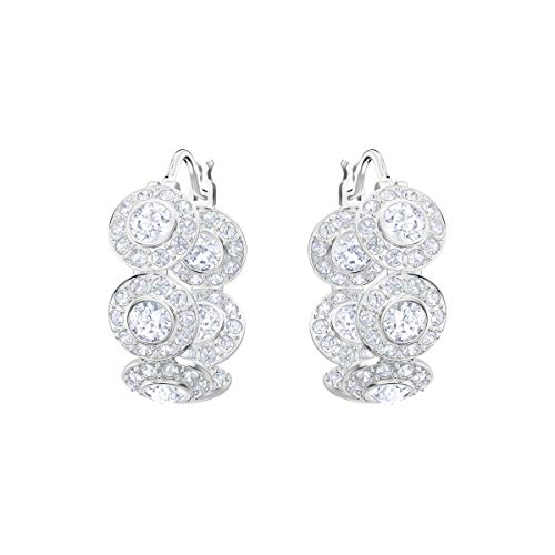 Preisvergleich Produktbild Swarovski Angelic Kreolen für Frauen, weißes Kristall, rhodiniert