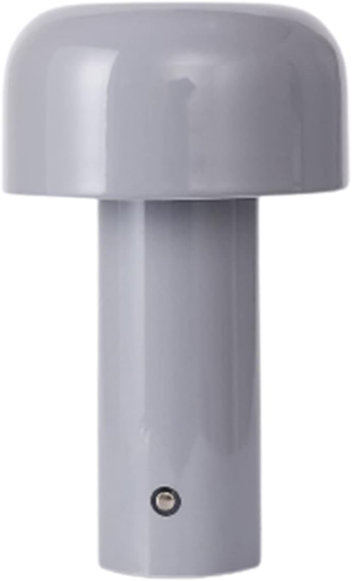 Desk Lamp for Touch Dimming,3 Lighting Eye-Caring Modes Bedside Lamp with USB Port,Cute Mushroom Table Lamp LED Night Light for Bedroom Dorm Study Office Bar/5500k/4800mAn,Gray