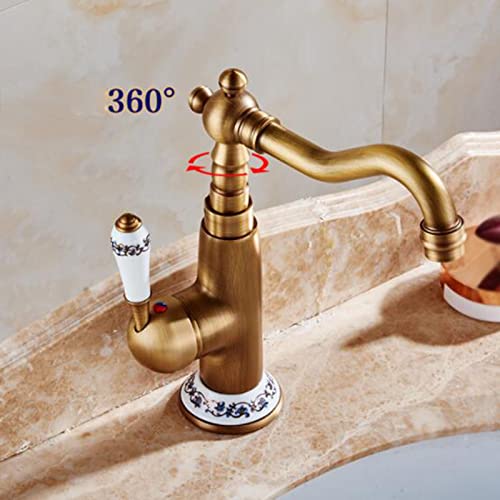 Robinet de cuisine rétro en laiton durable contre les fuites d'eau - 6
