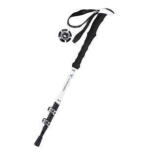 Cloudzy Trekking Pole High Trek Adventures Walking Stick Aluminum Alloy EVA Handle Design Ergonomic Pole Stick Adjustable Hiking Terrain Accessories Telescopic Alloy Pole (White)