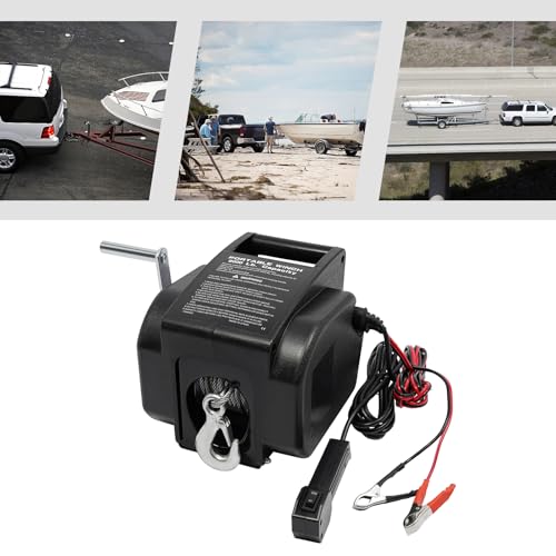 Winche eléctrico reversible 2000 lbs 12V para vehículos miniatura 2