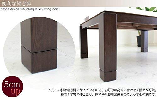 Amazon | 家具調こたつ コタツ こたつ 120センチ 長方形 鏡面 ホワイト 