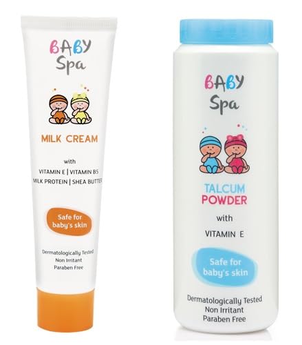Baby spa milk cream 50 GM with baby spa talcum powder with vitamin E 100 GM, (Combo)-image-25