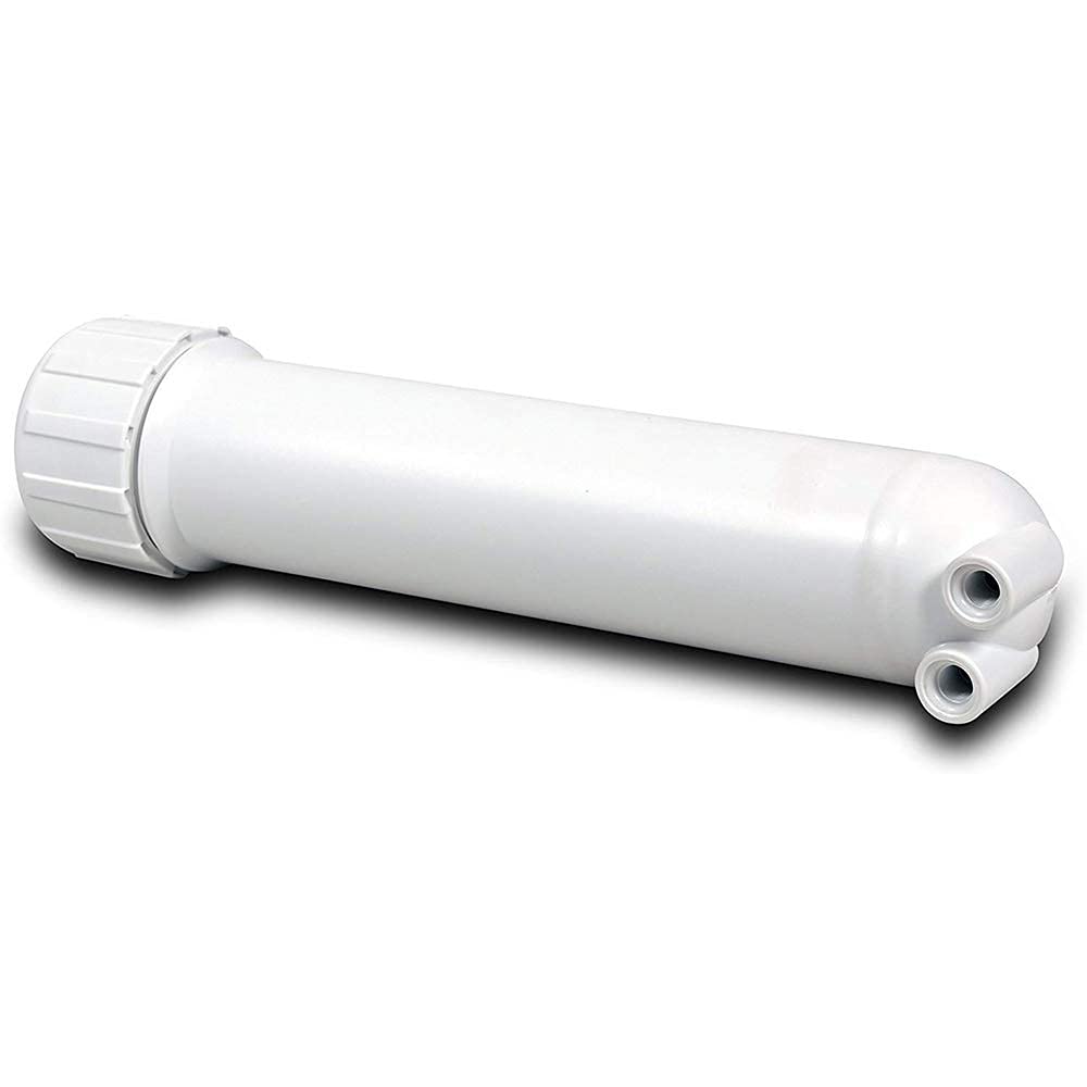 Shapure Leak Proof Membrane Housing Made of Food Grade Material with 3 Piece Elbow, Teflon Tape for All Domestic Brand RO Water Purifier | White 3