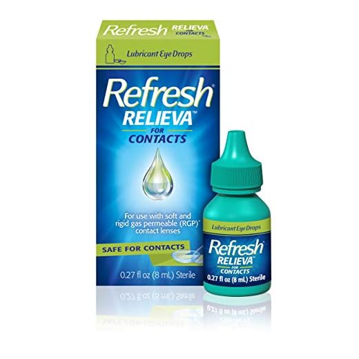 REFRESH RELIEVA FOR CONTACTS Lubricant Eye Drops Artificial Tears Contact Lens Rewetter, 0.27 fl oz (8 mL)