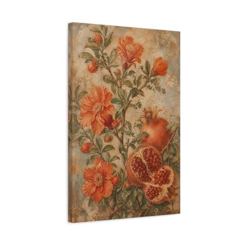 Toile grenadier oranger decoration murale salon tableau vertical 40x60