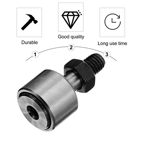 Popetpop 4Pcs Steel Cam Weights Follower Bolt- Type Needle Roller Bearing With With Stud, Male Thread Stud Type Track Needle Roller Bearings Bolt Kit For Motors, Automotive, Mechanical Engineering #TOP2