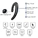 Ear Hook Bluetooth Headphone V5.0 with Mic, Painless Single Ear Wireless Headset 5 Hrs Playtime for Android Phones/iPhone X/8/7/6, Lightweight Non Bone Conduction Headphone with Ear Plug - Black