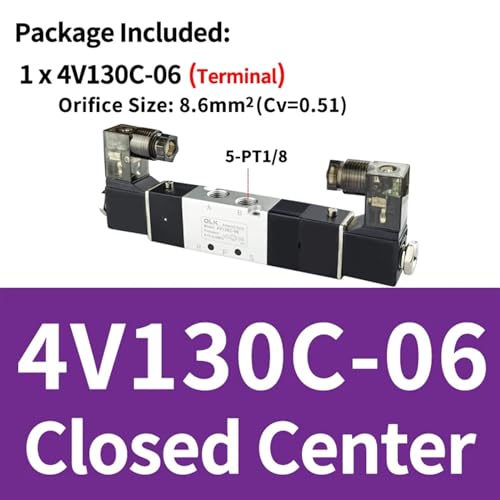 Electrovanne 5 voies 4V330C-10 triple position pour automatisme industriel - 3