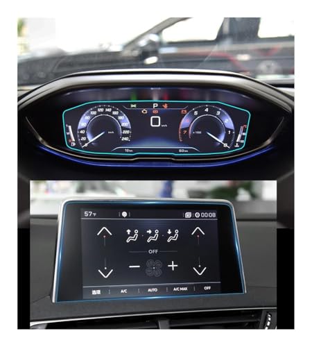 Protecteur d'écran navigation en verre trempé premium pour Peugeot 5008 3008 2018