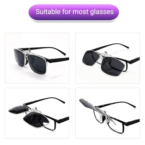 TERAISE Polarized Clip-on Sunglasses with Flip Up Function Suitable Driving Sports…3
